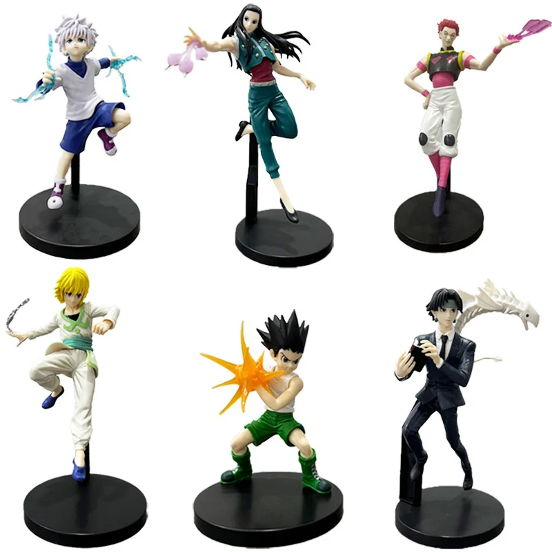 

1/6pcs HUNTER X HUNTERS Action Figure Anime Cartoon Figurine GON FREECSS Killua Zoldyck Hisoka Statue Model Toy Desktop Ornament