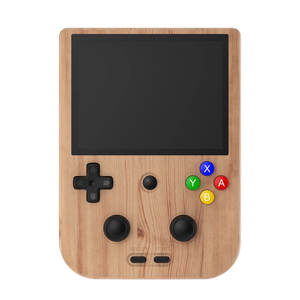 

SXMA ANBERNIC RG405V 128G Game Player Retro Portable Mini Handheld Video Game Console 4 Inch IPS Touch Screen Wood Grain Color