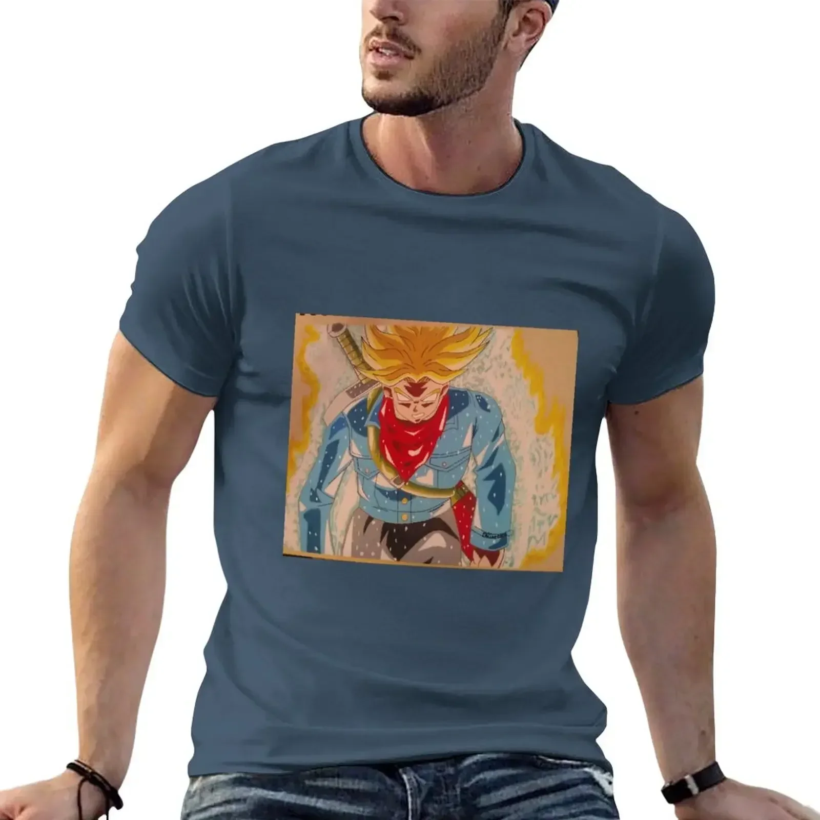 Trunks T-Shirt customs aesthetic clothes t shirt men Anime Graphic T-shirts for Men Clothing