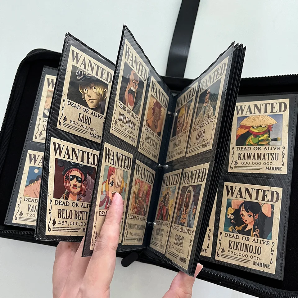 224Pcs One Piece Wanted Posters Cards Holder Collected Set Binder