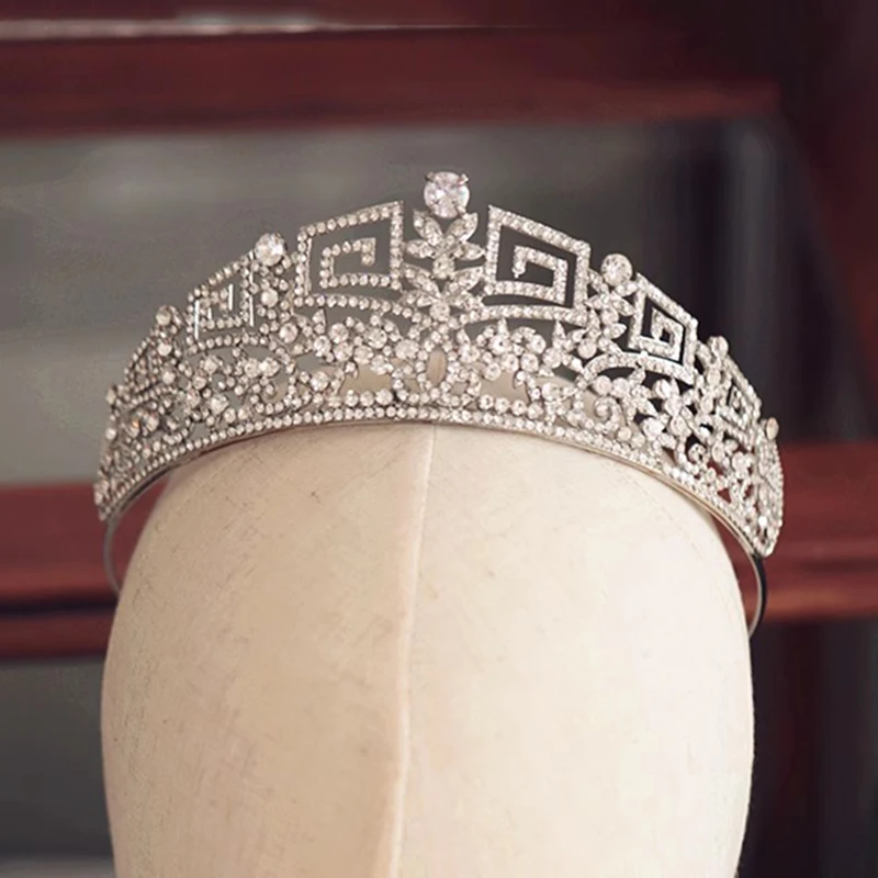 

NiuShuya Korean Princess Birthday Wedding Brial Hair Crown Girls Queen Crystal Tiaras Headpiece Accessories