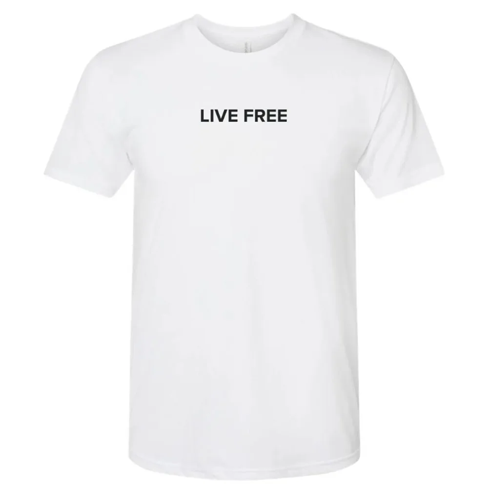 

Live Free Charlie Kirk Freedom T-shirt Cotton Loose Casual Male Tshirts Fashion Unisex Streetwear Letter Graphic Printing Tees