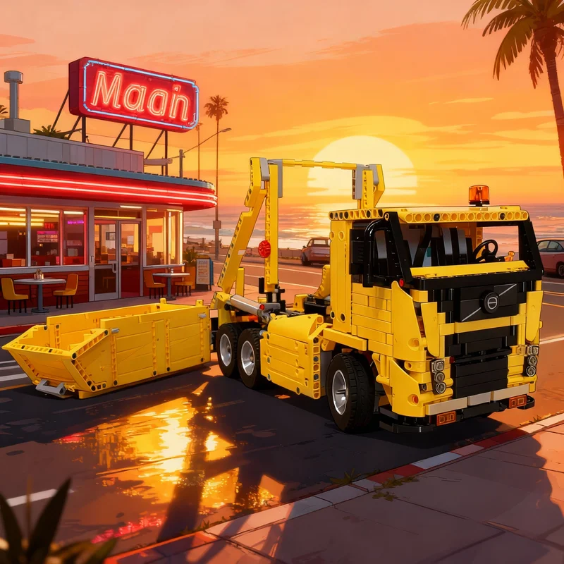 1861pcs MOC Technical Vovo Skip Loader Model Building Blocks Architecture Toys Christmas Gifts Creative Craft Display Birthday