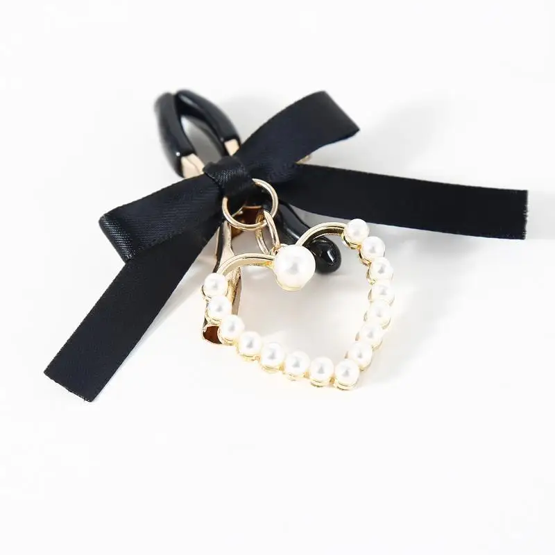 1PC Adjustable Nipple Clamps With Soft Non Slip Tips Black Bow And Pearl Heart Pendant Perfect For Intimate Couple Bedroom Play view 6
