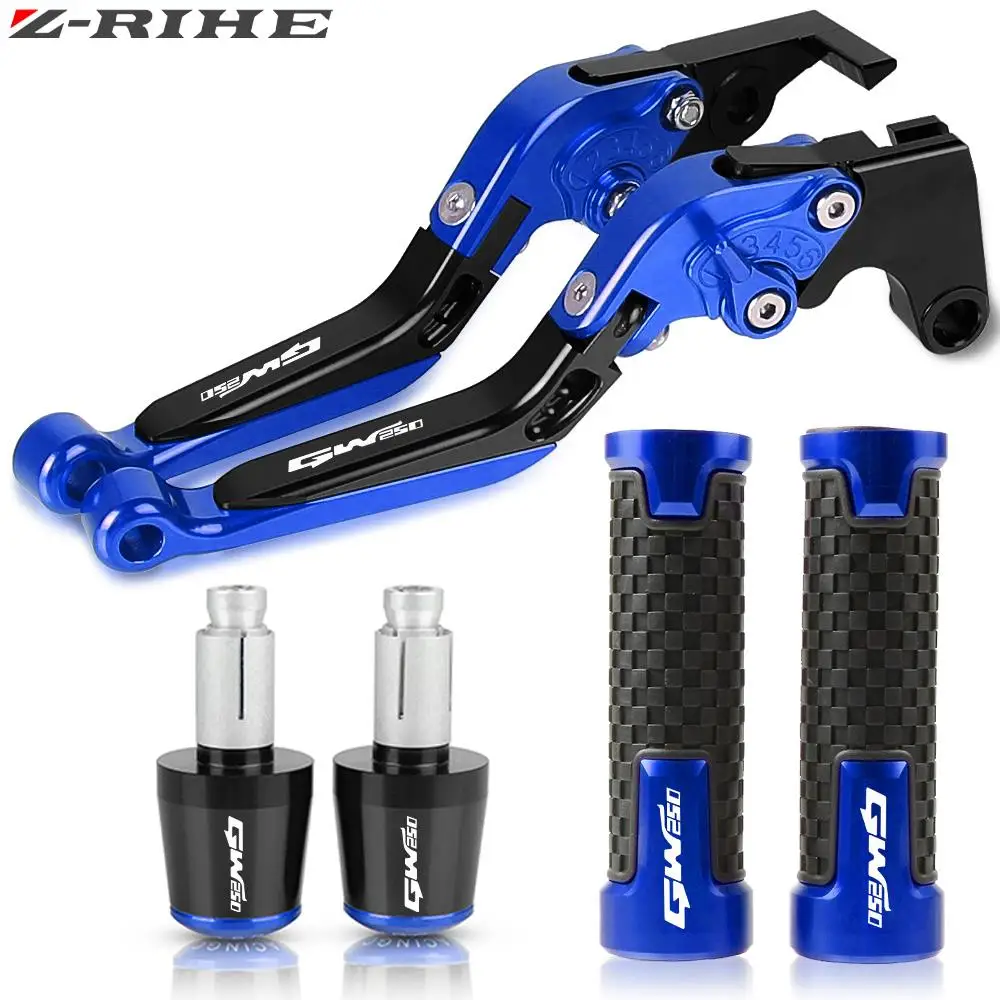 For SUZUKI GW250 INAZUMA 2012 2013 2014 2015 2016 2017 2018 Motorcycle CNC Brake Clutch Levers Handlebar Handle Grip Ends GW 250