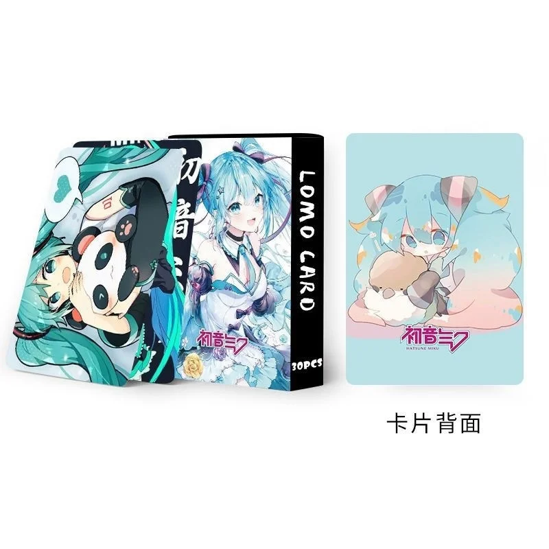 Tarjetas de Hatsune Miku Lomo, juego de cartas de Anime japonés con caja de postales, foto, Mensaje, regalo para decoraciones de colección, 1