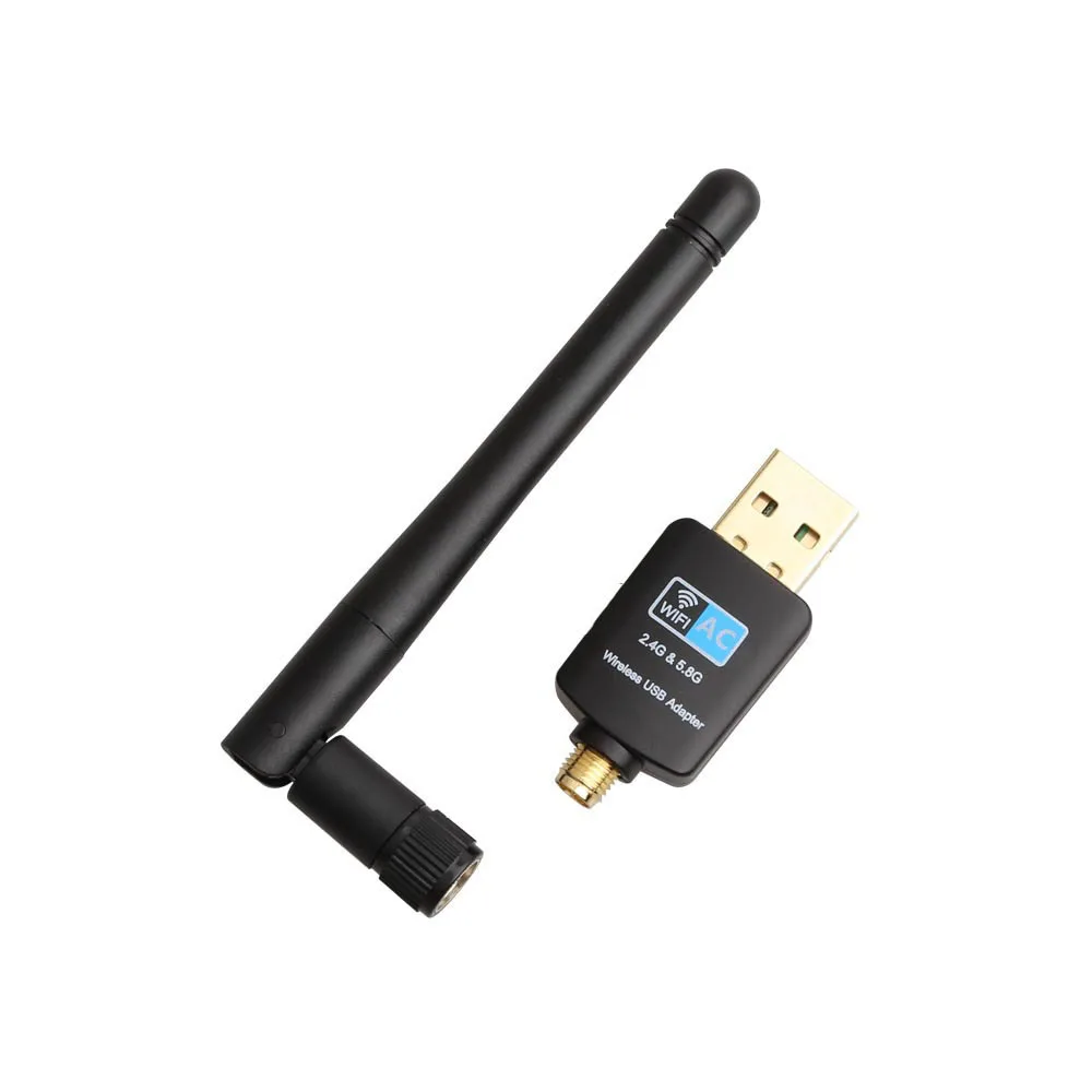 Adaptateur Wifi USB 600Mbps 5.8GHz + 2.4GHz, récepteur, carte réseau sans fil, procureur, antenne haute vitesse