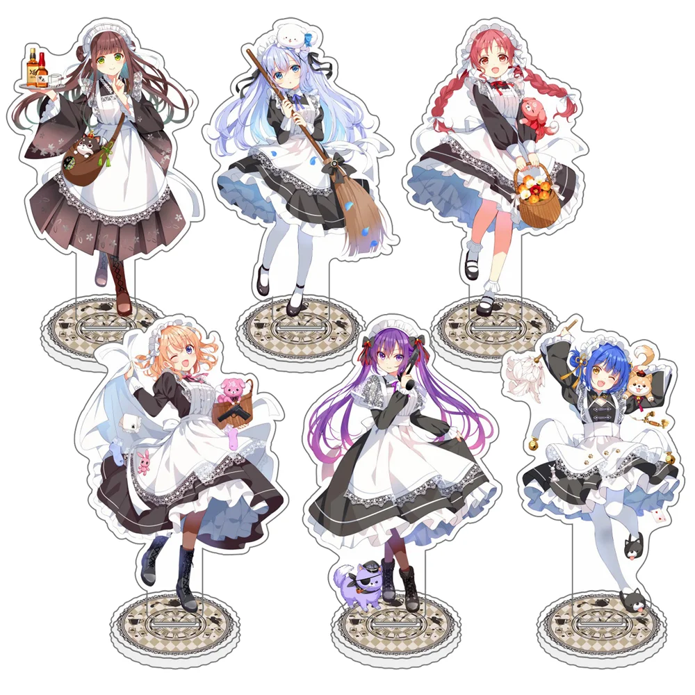 Is the Order a Rabbit? Figure Stand Model Plate Cocoa Chino Rize Chiya Syaro Maya Megu Acrylic Standing Anime Desk Decor Gifts