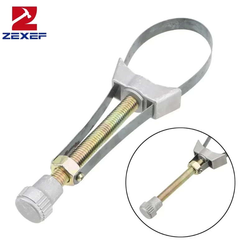 Hand Tools Car Oil Filter Removal Tool Adjustable 60mm To120mm Diameter Steel Strap Wrench