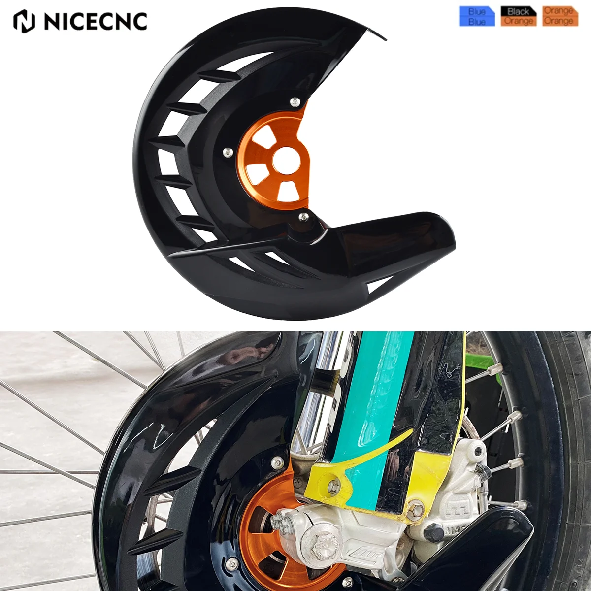 For 2015 KTM EXC 300 EXC-F 530 500 450 400 350 300 250 200 150 125 SX XC SXF XCF 2003-2014 NICECNC Front Brake Disc Guard Cover