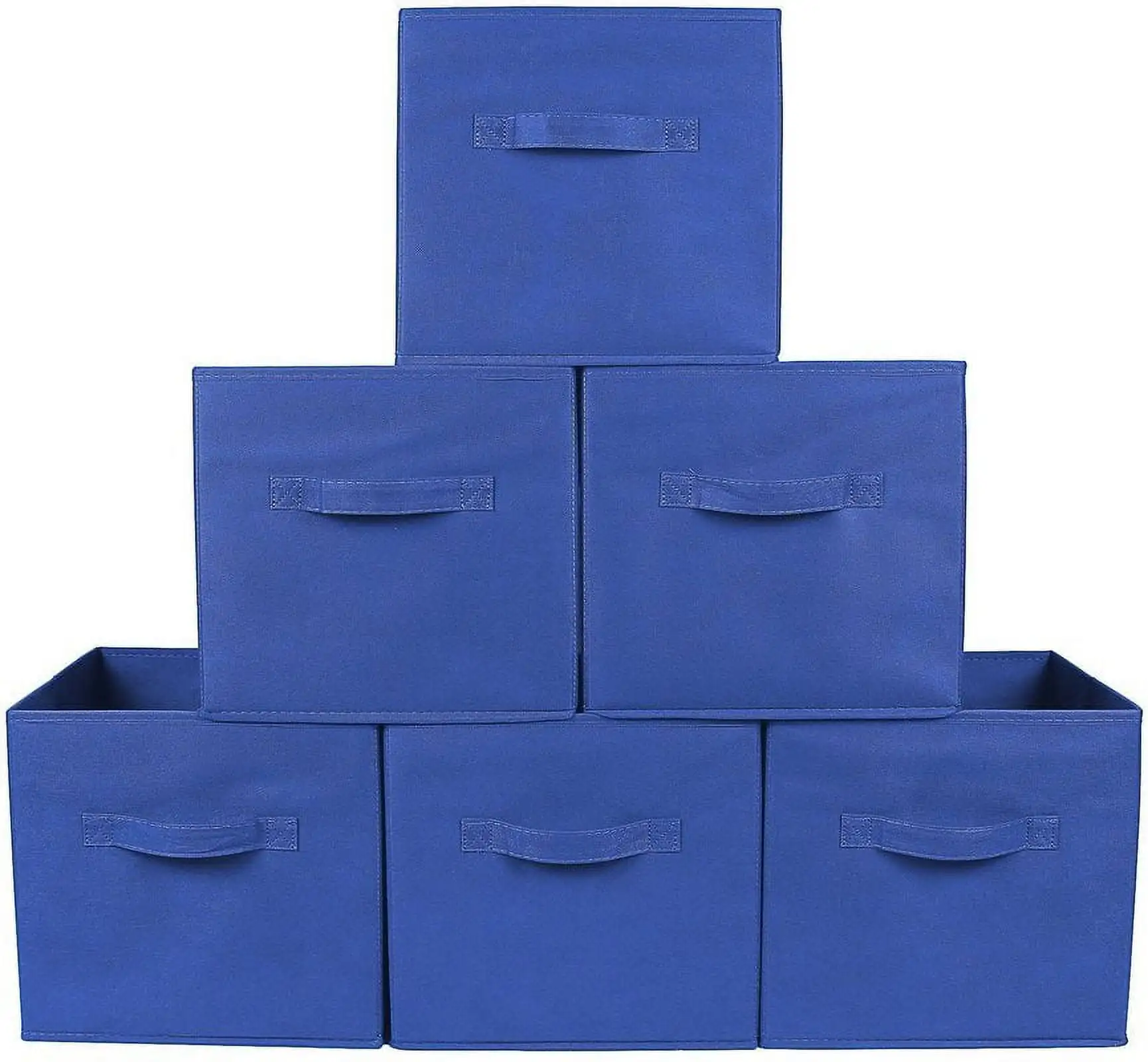 

Greenco Foldable Fabric Storage Cubes Non-Woven Fabric | Royal Blue Cube Storage Bins | Shelf Baskets| 6 Pack