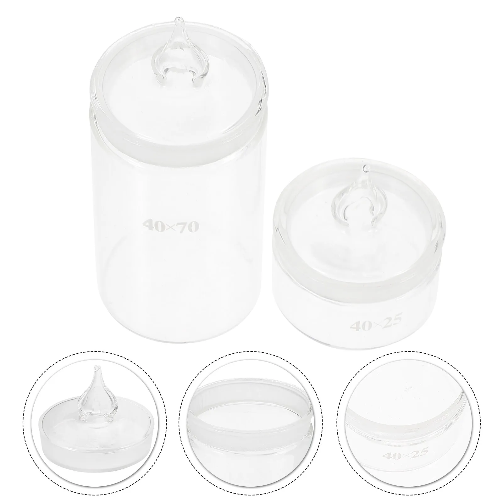 

2 шт. стеклянные весовые бутылки, прозрачные лабораторные емкости для отбора проб, легкие многофункциональные весовые держатели для экспериментов