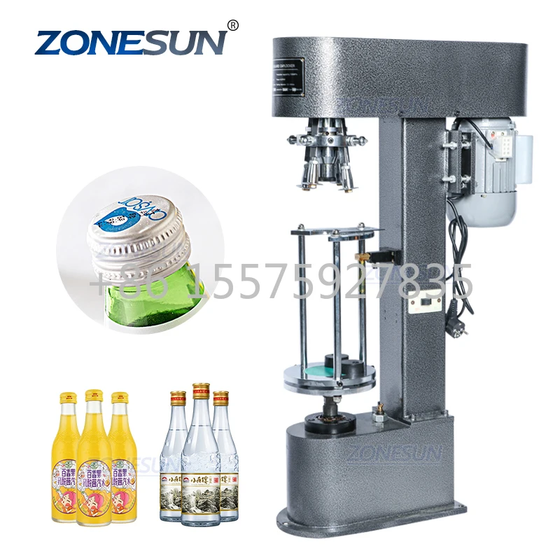 

ZONESUN ZS-XG50D полуавтоматическая машина для обжима бутылок вина с металлическим замком и алюминиевой крышкой
