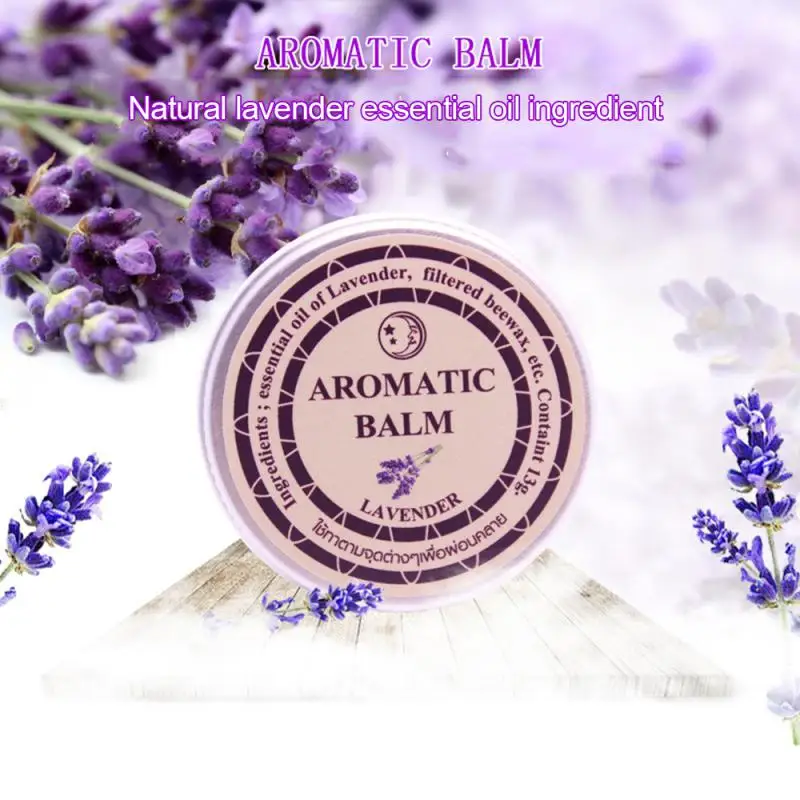 1-5 caixas de bálsamo aromático de lavanda, óleo essencial de planta natural, creme de auxílio para dormir, aliviar o estresse, relaxar, ansiedade, melhorar o sono