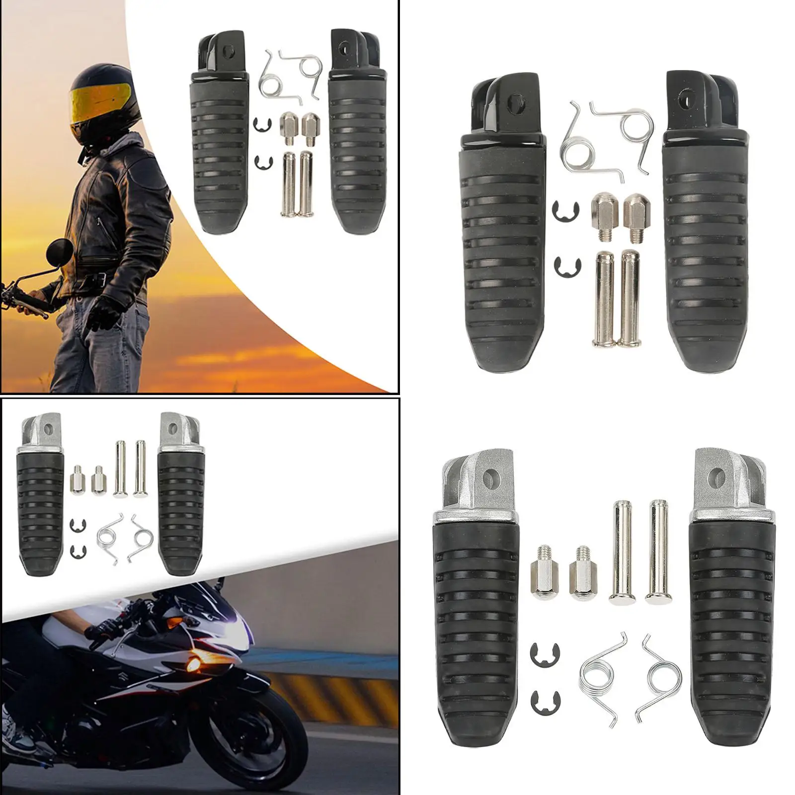 2Pcs Motorcycle Front Footrests Front Foot Pegs for Suzuki B-king image 4