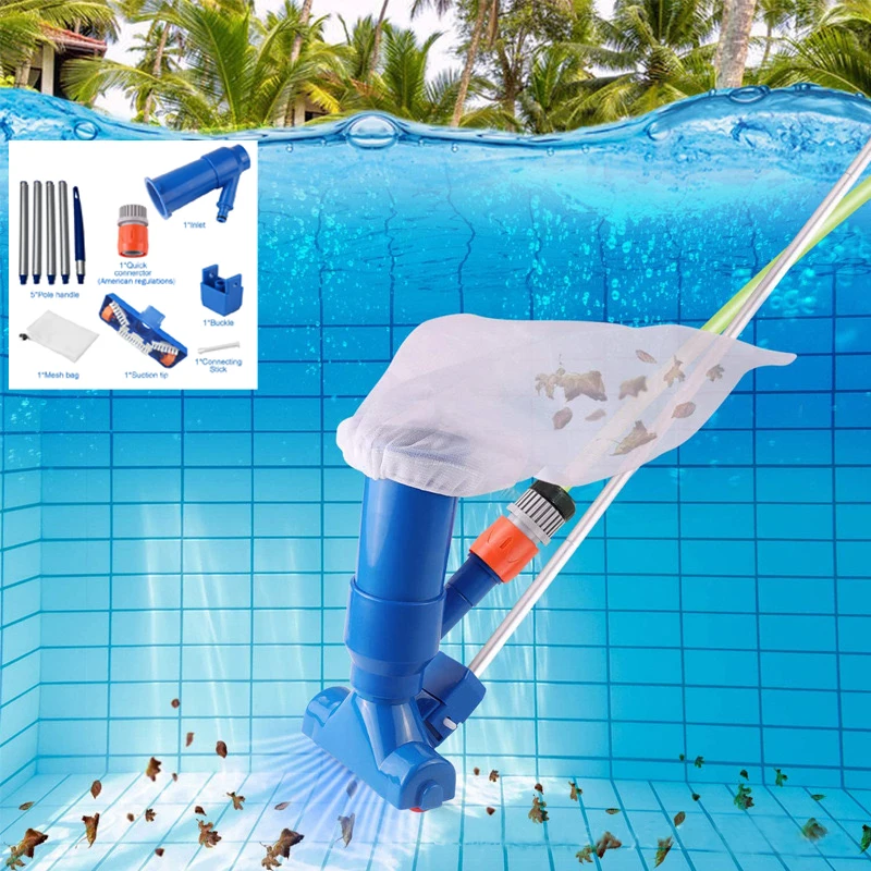 

Pool Vacuum Head with Brush Bag Cleaning Kit Clean Bottoms For Pool Filter Swimming Pool Vacuum Cleaner Cleaning Skimmer Pools