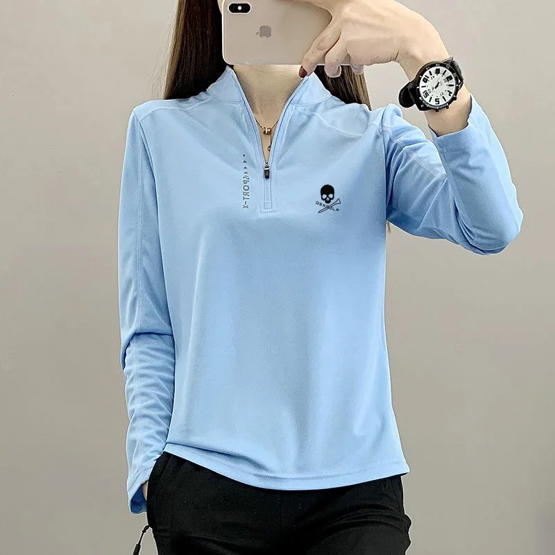 Women's sports slim-fit jacket brand tennis ball wear girls fitness running sports coat Stretch slim-fit women's sports coat