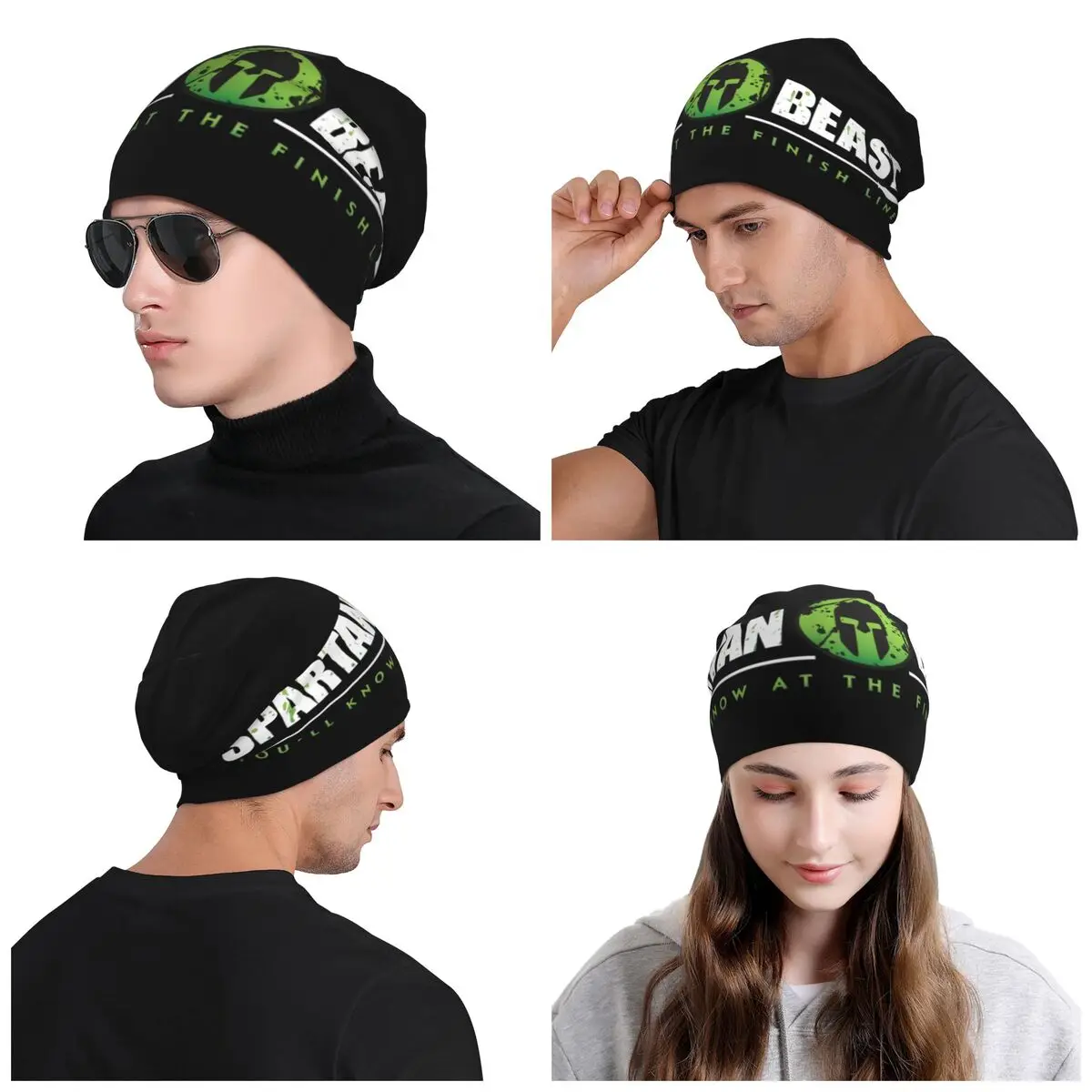 Custom Sparta Spirit Spartan Race Skullies Beanies Caps Fashion Winter Warm Men Women Knit Hat Adult Unisex Bonnet Hats