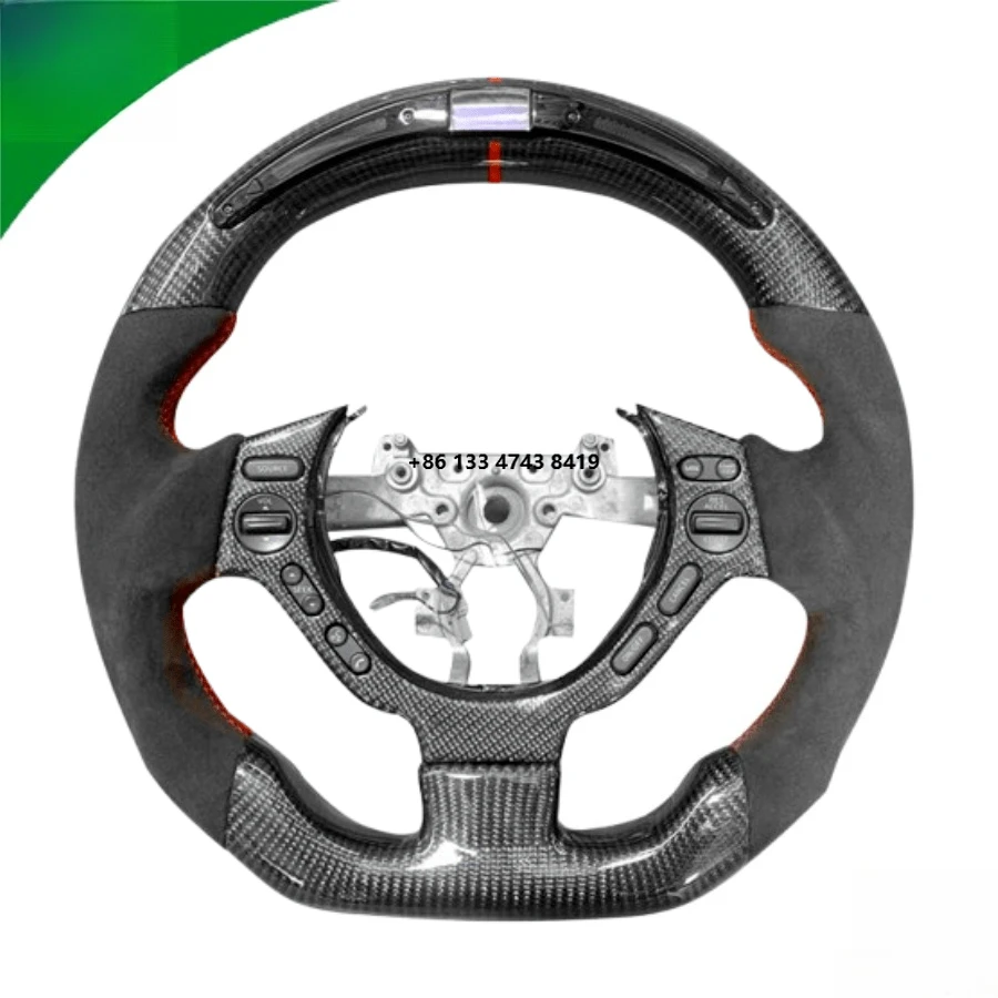 

Suitable for Csteering Wheel, Leather LED Forged Black Carbon Fiber Steering Wheel
