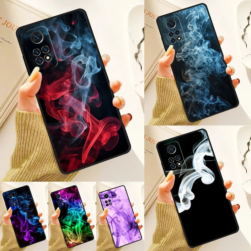 Smoke Colour Blend Aesthetic Case For Samsung Galaxy S24 Plus S23 S20 S21FE Lite S22 Ultra Note 20 S8 S9 S10 Phone Coque