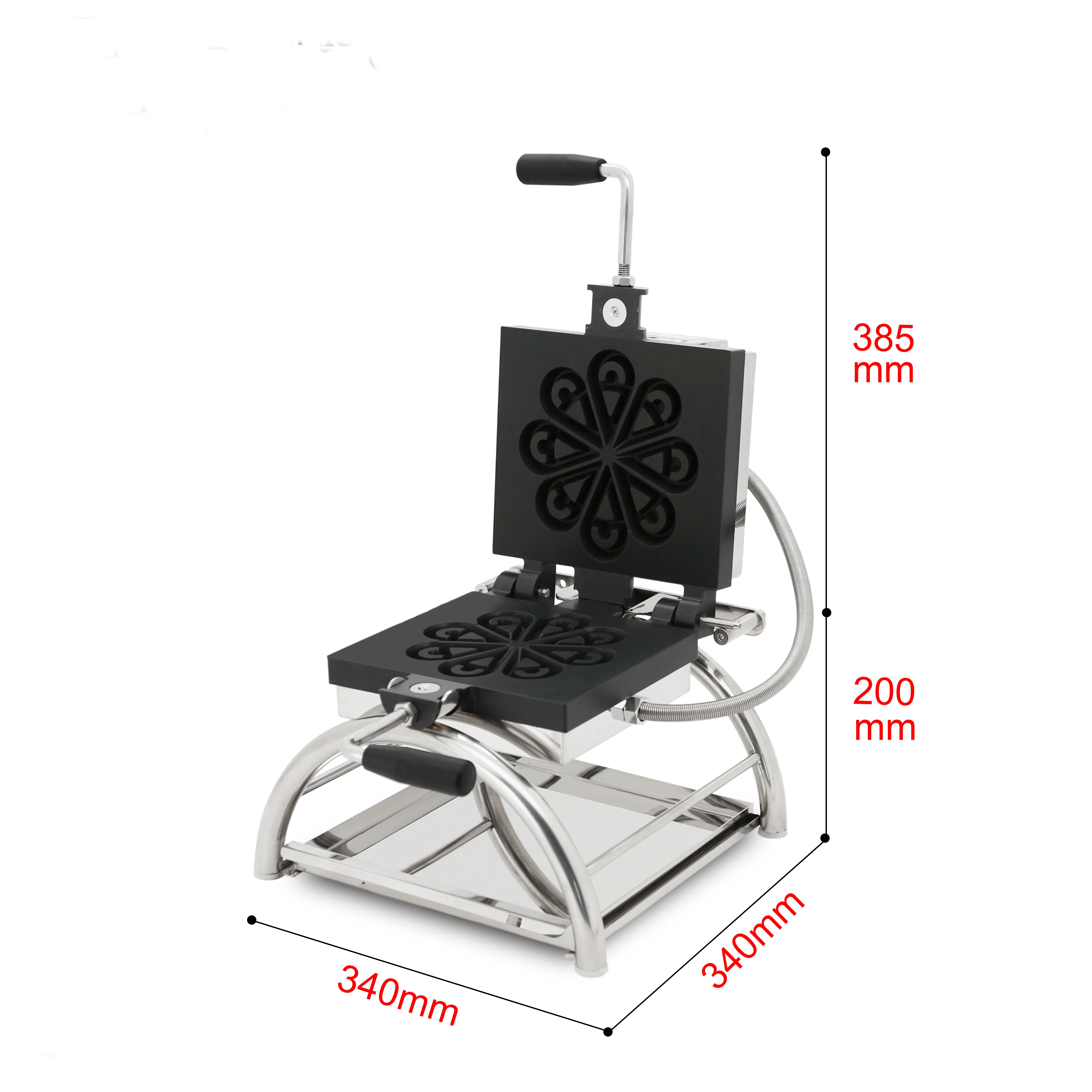 lectric Rotary Petal Waffle Machine Water Drop Shape Waffle Maker Non Stick Pan Snack Cake Oven Commercial 110V 220V