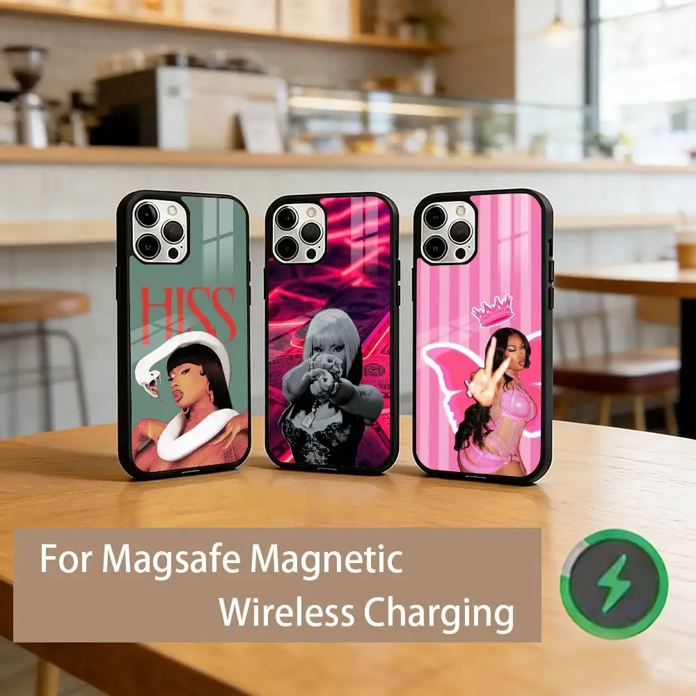 

Rapper M-Megan T-Thee S-tallion Phone Case For iPhone17,16,15,14,13,12,11 Plus,Pro Magnetic with Magsafe Wireless Charging