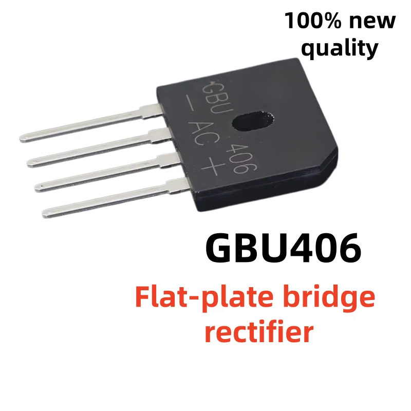 10PCS 100% new Flat-plate GBU406 GBU810 GBU1006 GBU1010 GBU1510 GBU2510 GBU3510 DIP-4