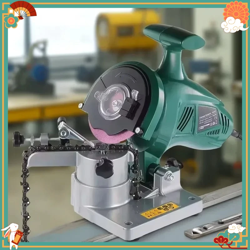 Benchtop Electric Chain Grinder 85W 5000RPM Professional Chainsaw Sharpener with Adjustable Angle for 1/4 3/8 0.404 Chain