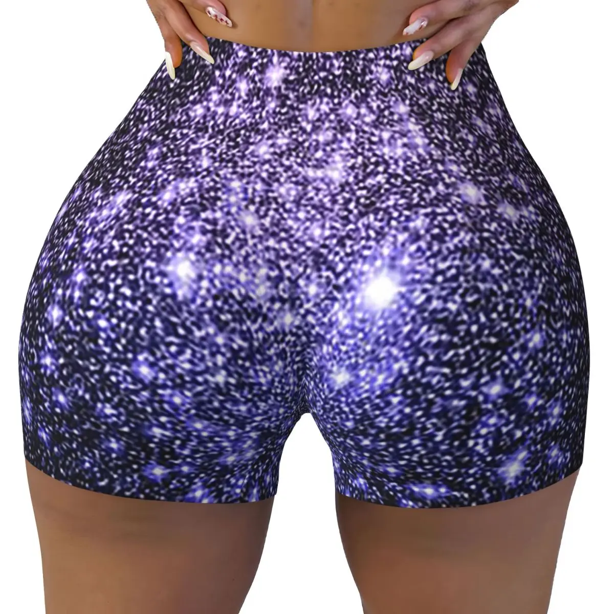 مخصص غالاكسي البريق نجوم الخزامى نكة زرقاء أومبير المرأة الصالة الرياضية تجريب الجري السراويل الرياضية الكرة الطائرة اليوغا السراويل