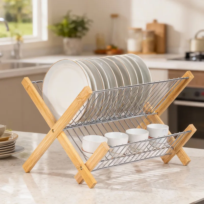 

Kitchen Organizer Dish Drying Rack Plates Shelf Plastic Holder Dish Rack Sink Draining Bowl Storage Stand Home Accessories