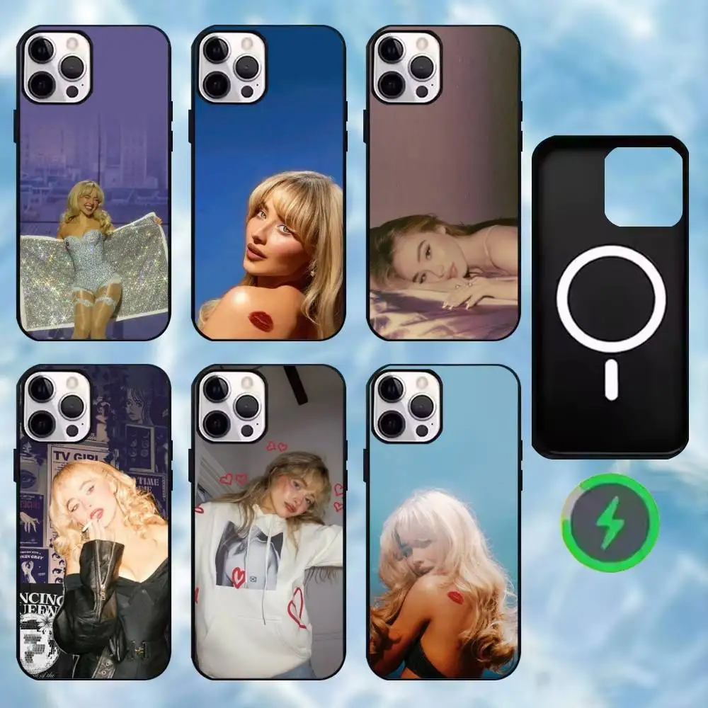 

Singer S-Sabrina Carpenter Phone Case For iPhone17,16,15,14,13,12,Wireless charging protective case soft cover