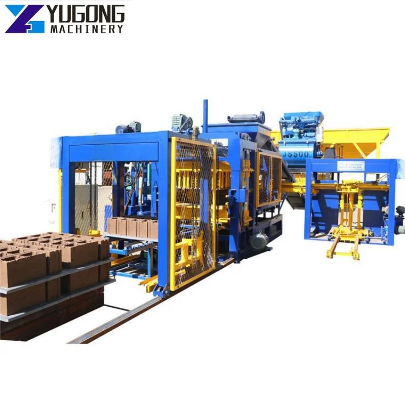 YG QT6-15 Fully Automatic Concrete Cement Holow Block Briks Making Machine Diesel Engine Brick Making Machinery Price for US