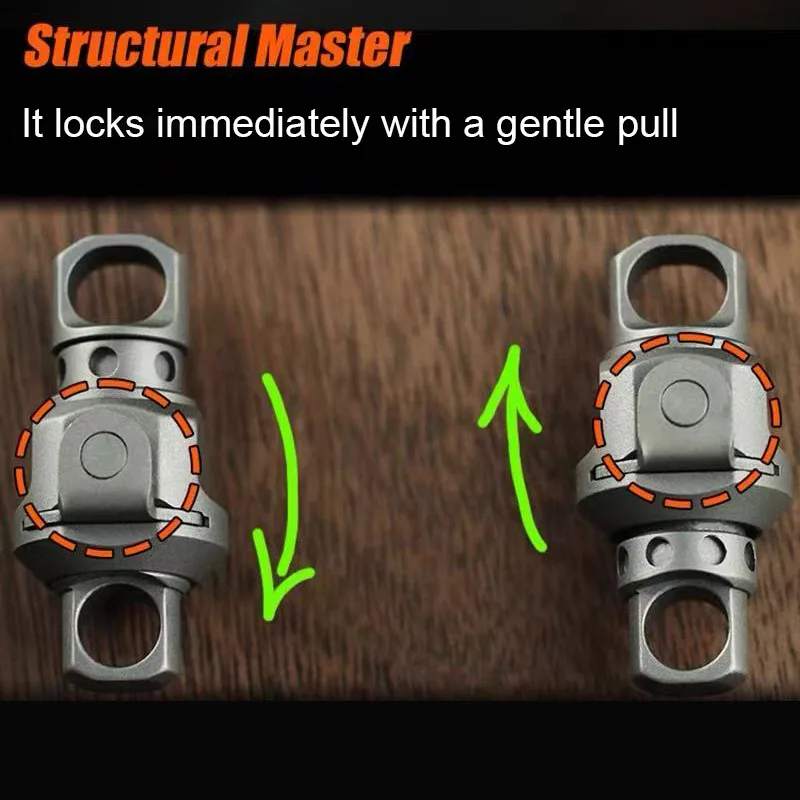Master TC4 Titanium Alloy Magnet Quick Release Buckle Car Key Chain Ultra-light EDC Universal Connecting Buckle 360° Rotatable