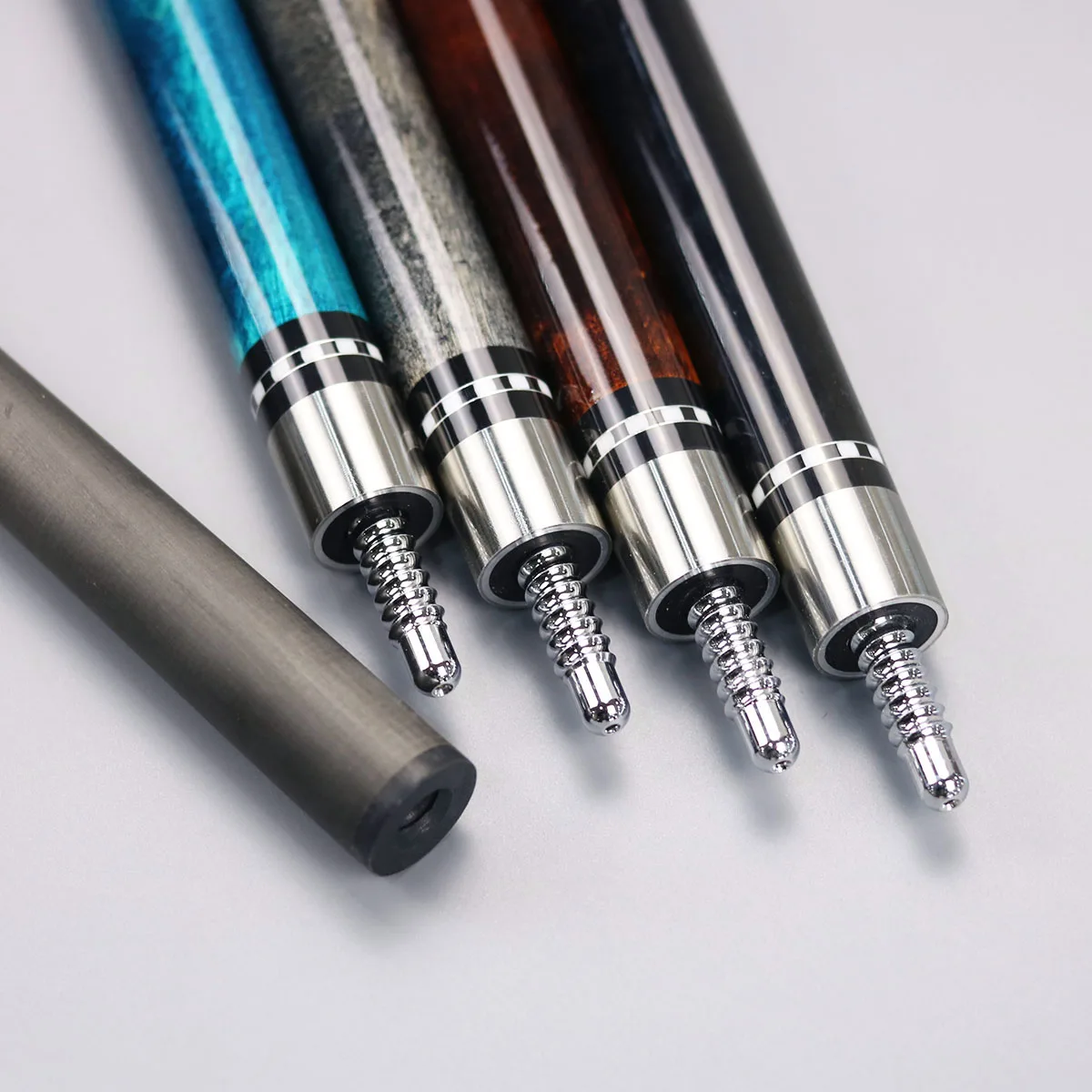 

Premium Quality 2-PC Pool Cue Case 1B1S with Carbon Fiber shaft Billiard Cue Bag Gift Set Kit wth 6'' extension and glove