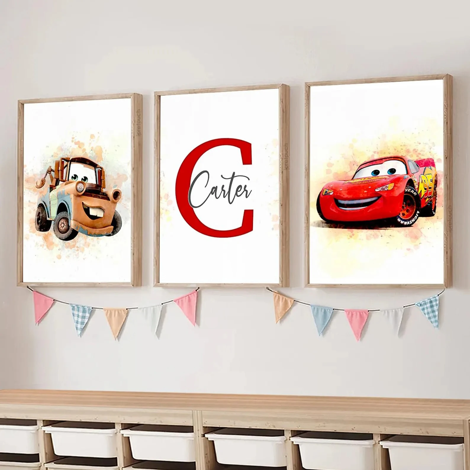 

Cars Custom Name Canvas Print Disney Cars Wall Art Poster McQueen Personalized Gift Cars Kids Room Bedroom Decor Cars Gifts Boys