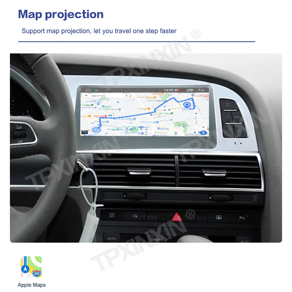 

Linux Car Radio Navigation For Audi A6 2010 2011 Android Auto CarPlay HiCar Stereo Multimedia Player 8.8 Inch Screen Head Unit