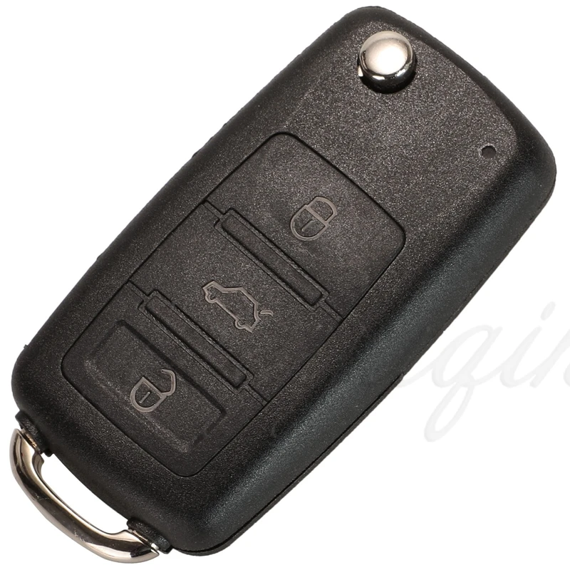 jingyuqin KeylessGo Full Smart Car Key 3 Button for VW Touareg 434mhz ID46 Chip 1K0959753AA Remote Flip Folding Auto Fob