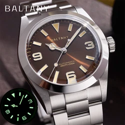 Baltany 2024 New 36mm Explorer Men's Automatic Mechanical Watches NH38 Automatic Luxury Sapphire Stainless Steel 20Bar Clock