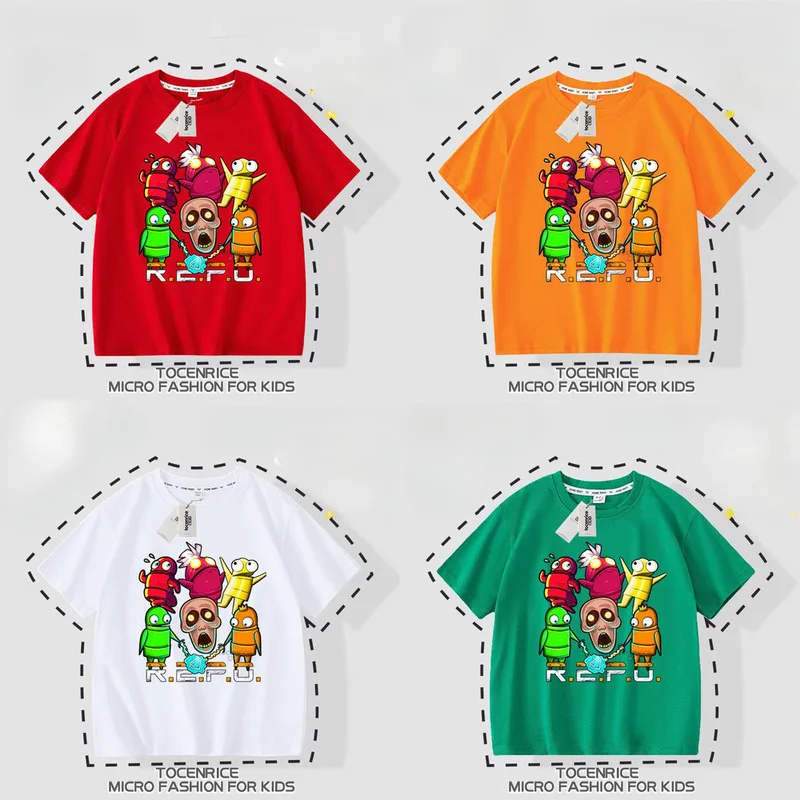 

Repo T-shirt For Children's Casual Short Sleeved T-shirt For Boys And Girls Summer Clothing Repo Robot Costumes For Kids
