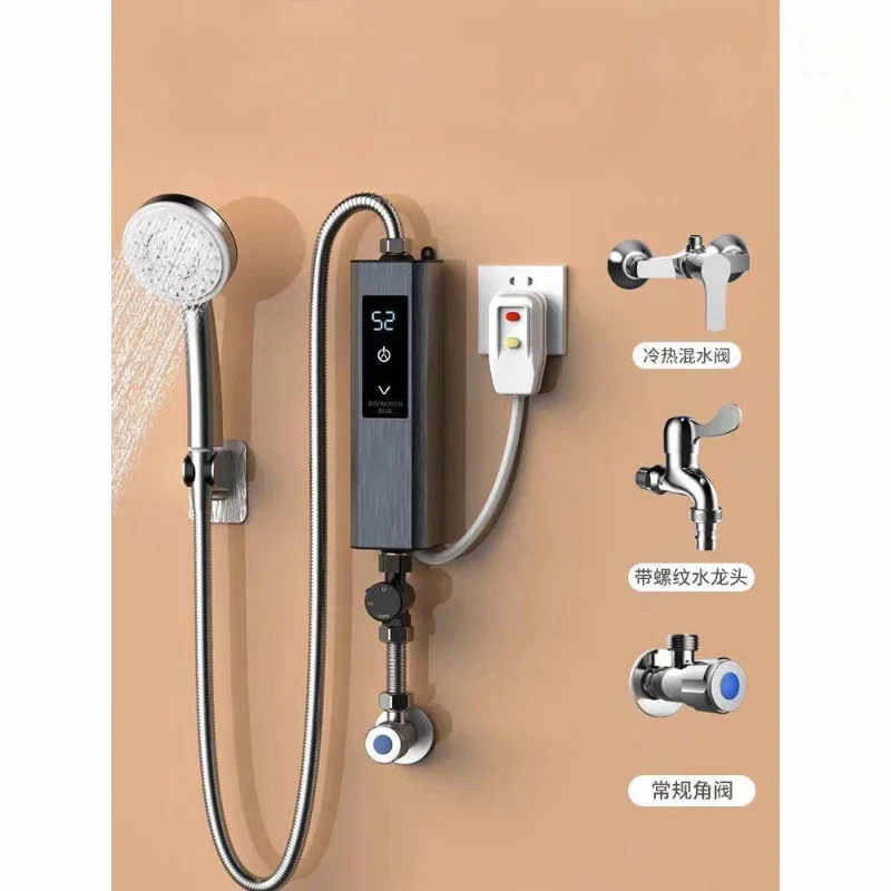 Instantaneous electric water heater home bath thermostat electricity saving bathroom fast hot shower rental room