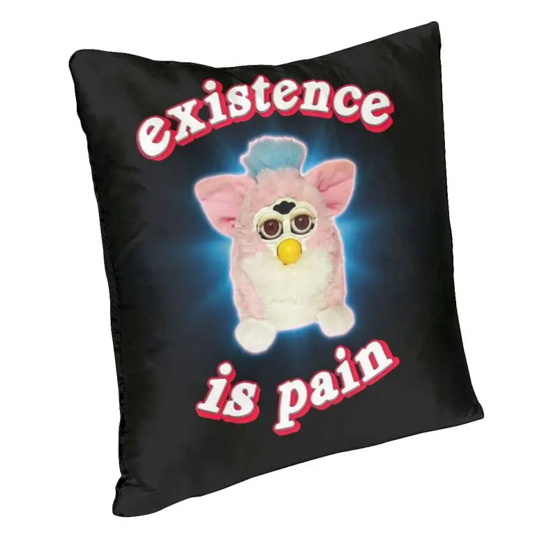 Soft Cartoon Animal Robot Furbys Throw Pillow Cover Home Decor Custom Square Cushion Cover 45x45cm Pillowcover for Living Room