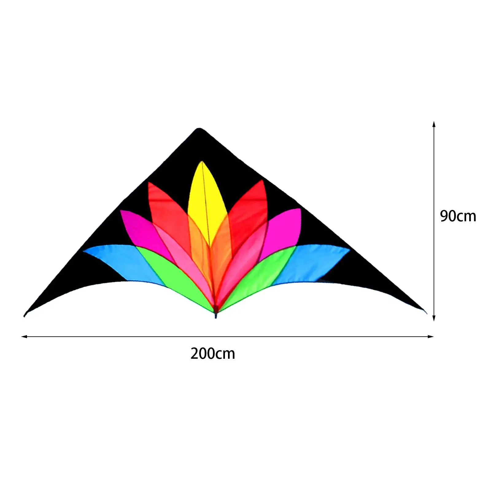 ว่าวเดลต้าขนาดใหญ่ ว่าวกีฬาขนาดใหญ่สีสันสดใสสวยงามสำหรับงานปาร์ตี้ครอบครัวในฟาร์มในสวนสาธารณะ กิจกรรมกลางแจ้ง