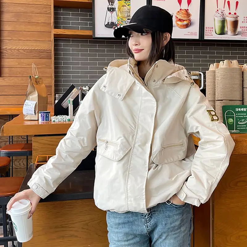 Candy Color Autumn Women Jacket Hooded Windbreaker Sweatshirt Outdoor Coats Pockets Long Sleeve Korean Casual Loose Outerwear