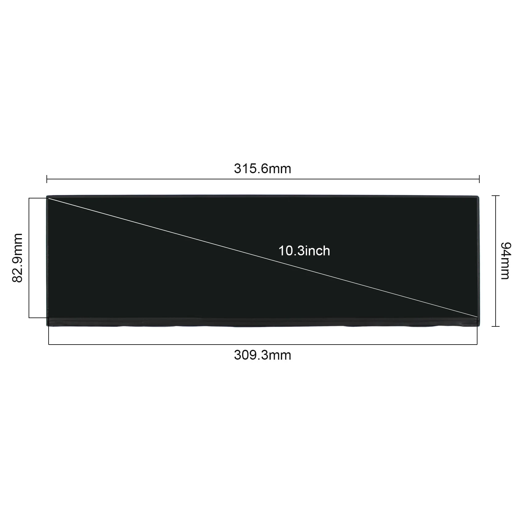 IPS eDP LCD Screen 12.6