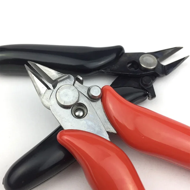 3.5 Inch Diagonal Pliers Small Soft Cutting Electronic Pliers Mini Wire Cutters Wire Insulated Rubber Handle Model Hand Tools