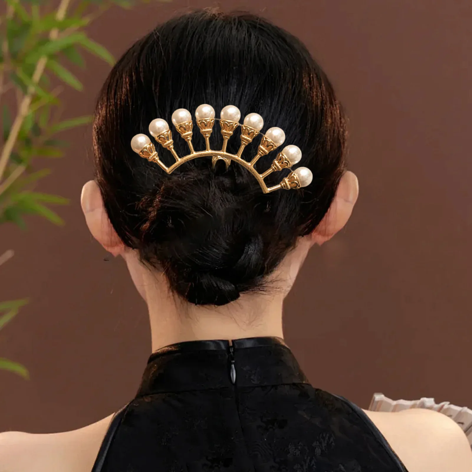 

U Shape Hairpin For Women With Pearl Design Elegant Hair Sticks Headwear For Festival Wedding Ancient Style Party Head Decor