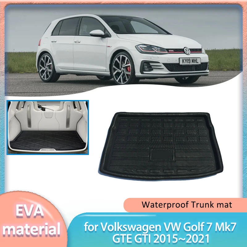 

Для Volkswagen VW Golf 7 Mk7 GTE GTI 2015 ~ 2021 2016 2017 2018 2019 2020 автомобильный коврик в багажник, подкладка для багажника, напольный ковер для багажа, водонепроницаемый чехол, аксессуары
