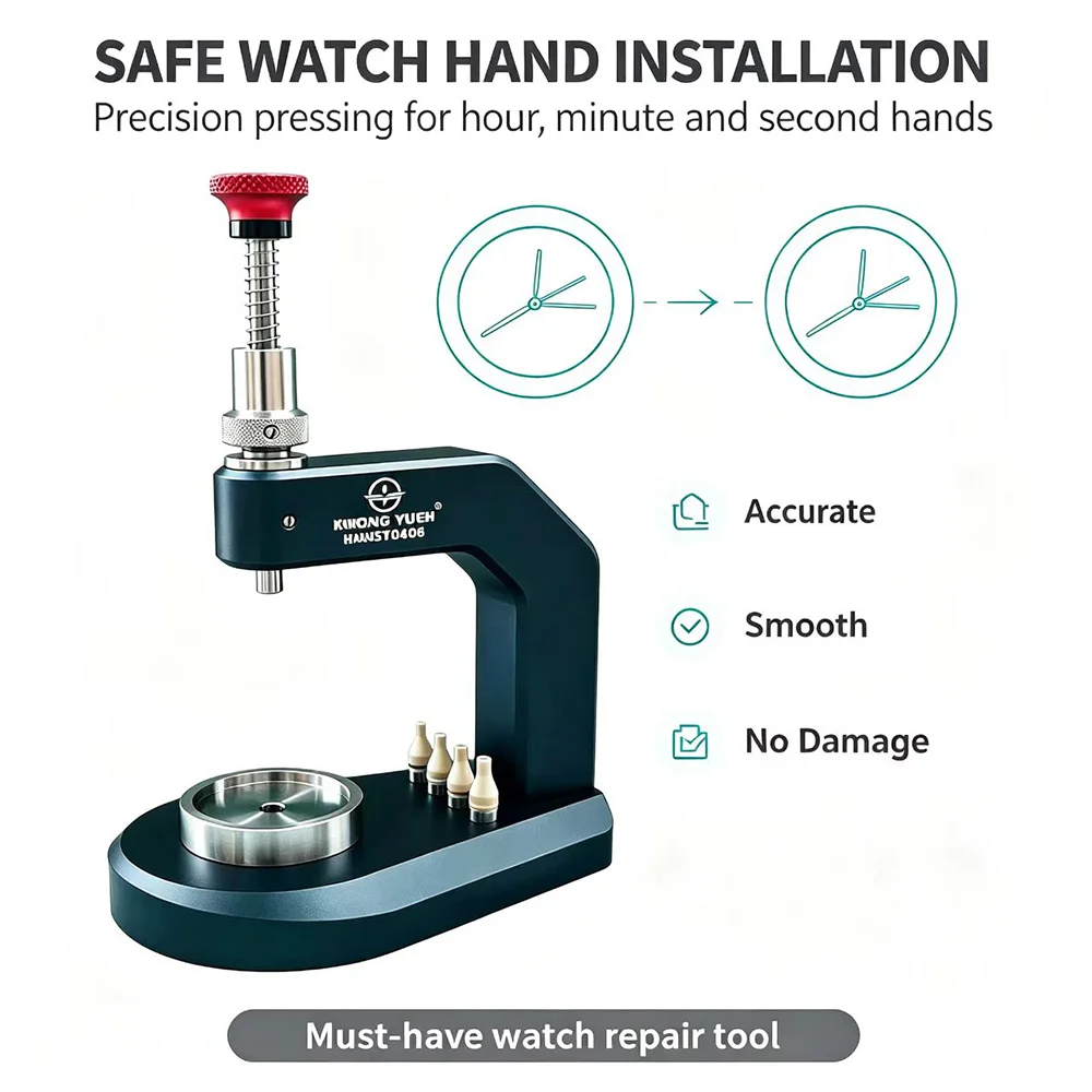 KWONG YUEN High Precision Single-Axis Watch Needle Loader Central Axis Pointer Repair Tool for Precise Watch Maintenance