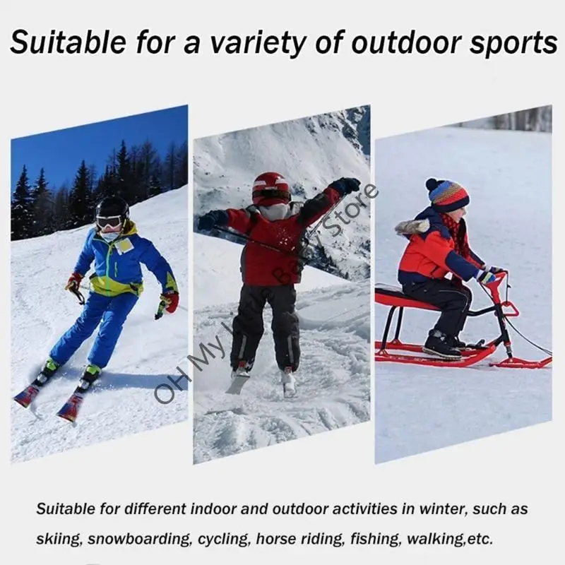 

M76C детские зимние перчатки с динозавром для девочек, водонепроницаемые ветрозащитные зимние перчатки для детей и мальчиков,