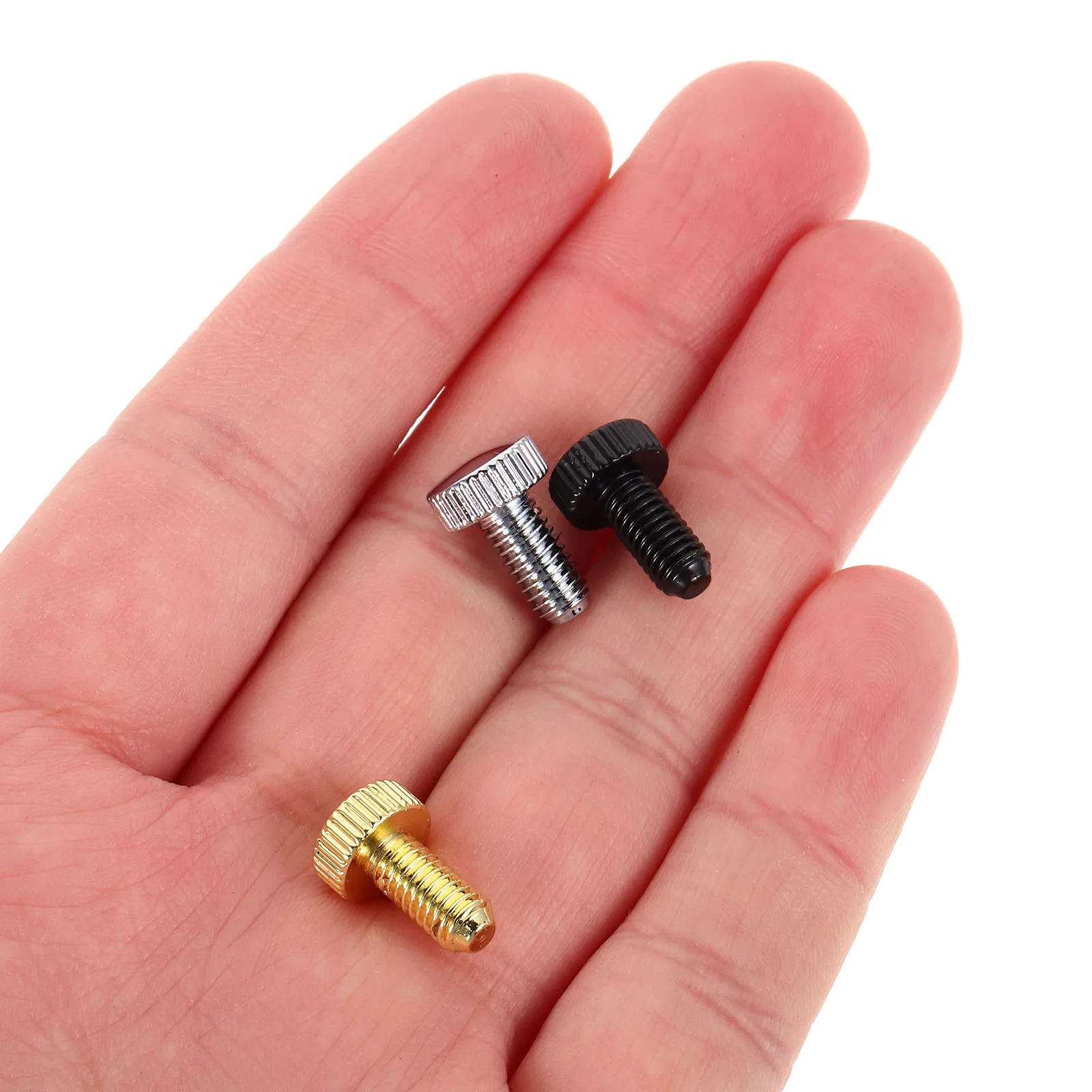 

6pcs Guitar Bridge Saddles Screws Electric Acoustic Tailpiece Metal Parts Locking Nut Tremolo Stabilizer for Classical Gold